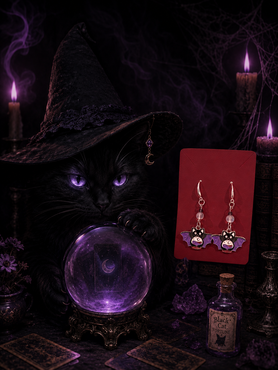 "Meowdium" Earrings (Handmade) | rotten trinkets