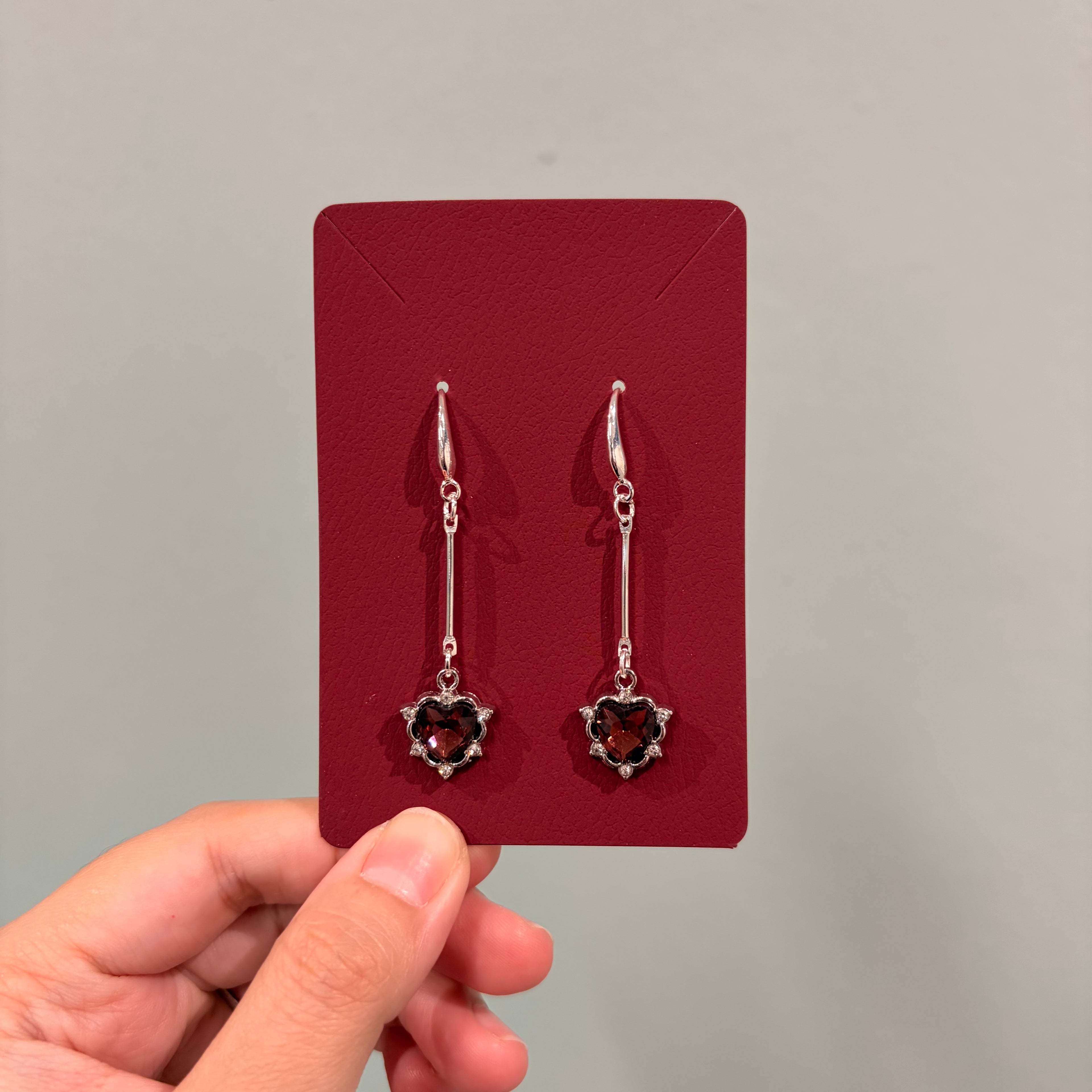 "Crimson Hearts" Earrings (Handmade) | rotten trinkets