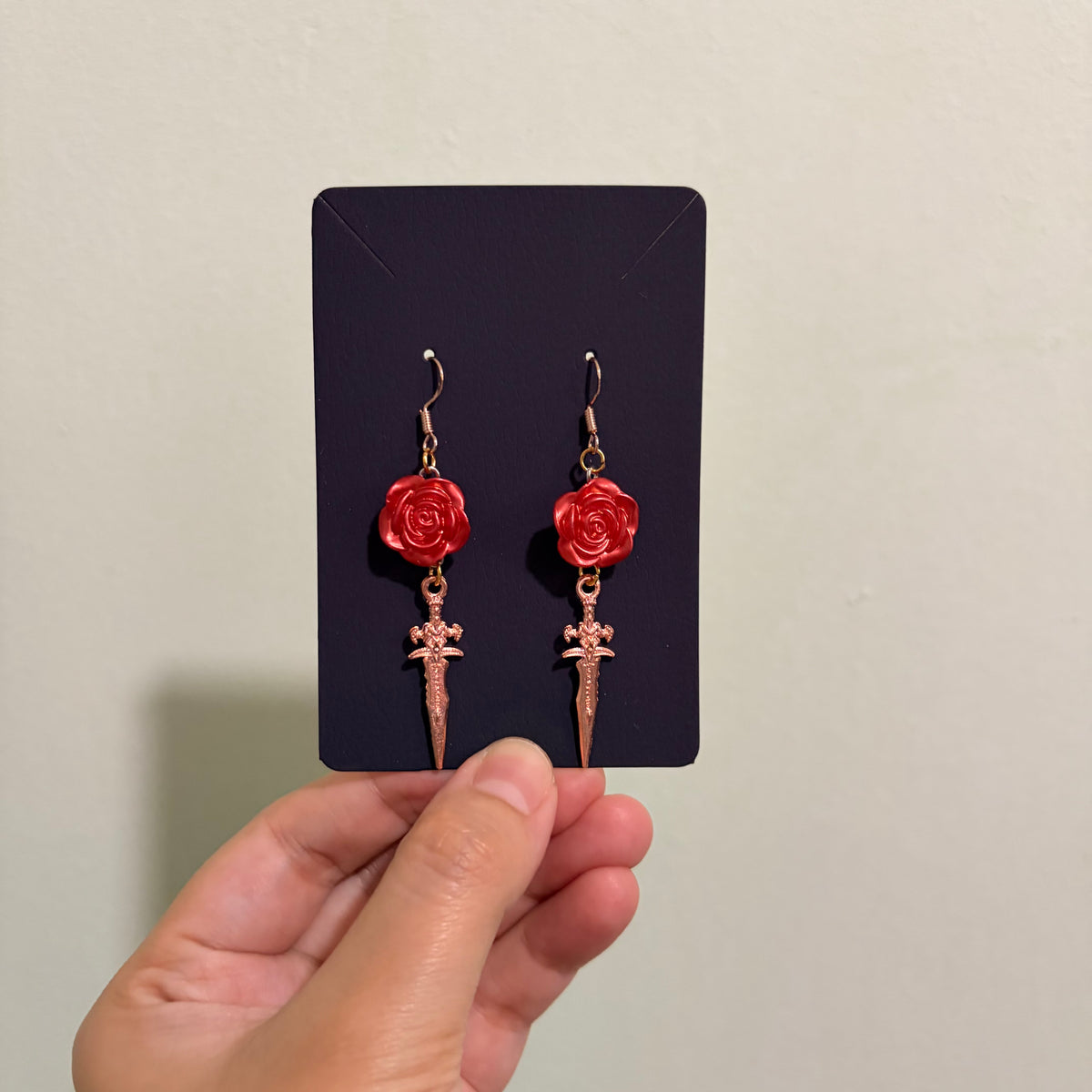 Daggers & Roses Earrings (Handmade) | rotten trinkets