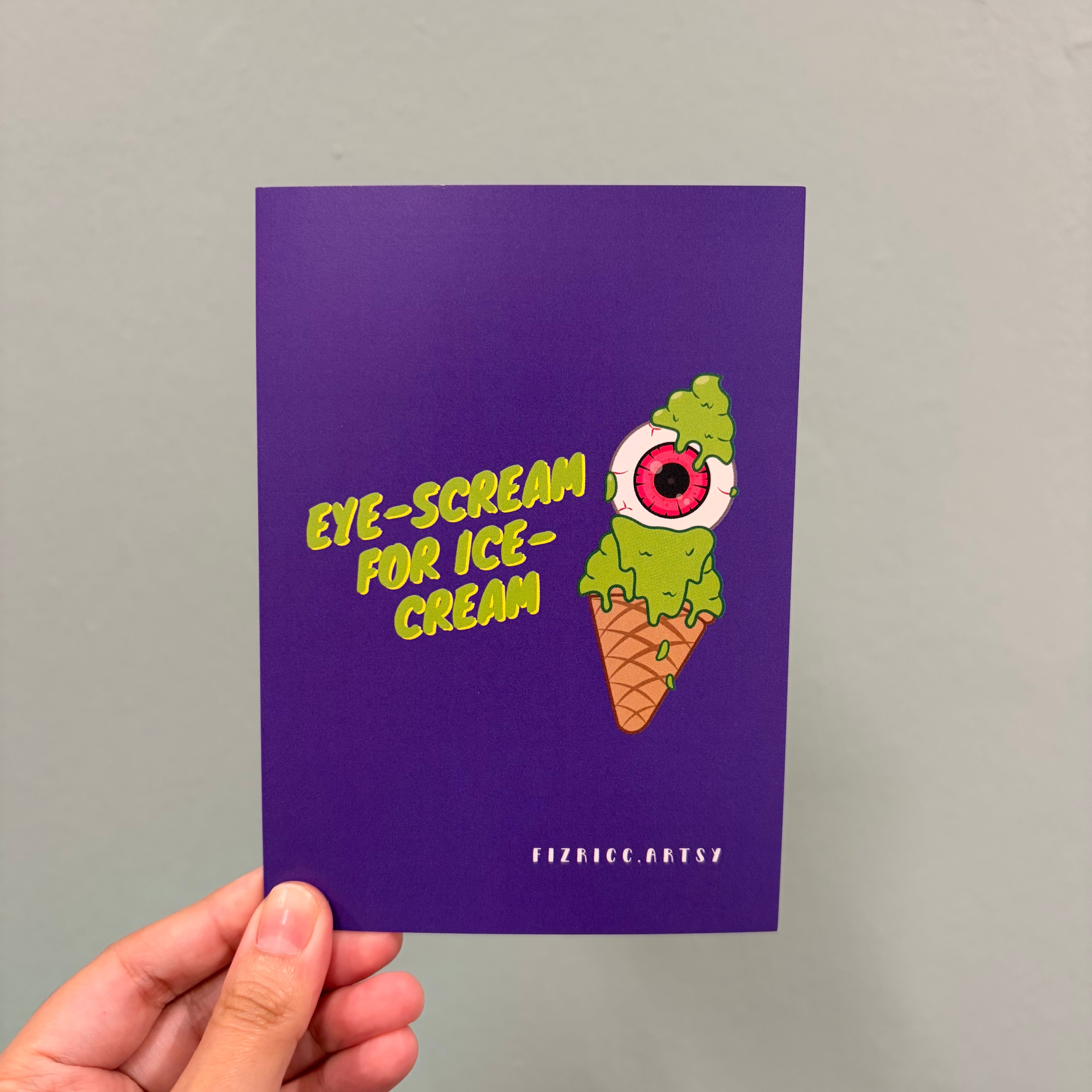"Eye-Scream for Ice Cream" Art print / postcard | fizricc.artsy