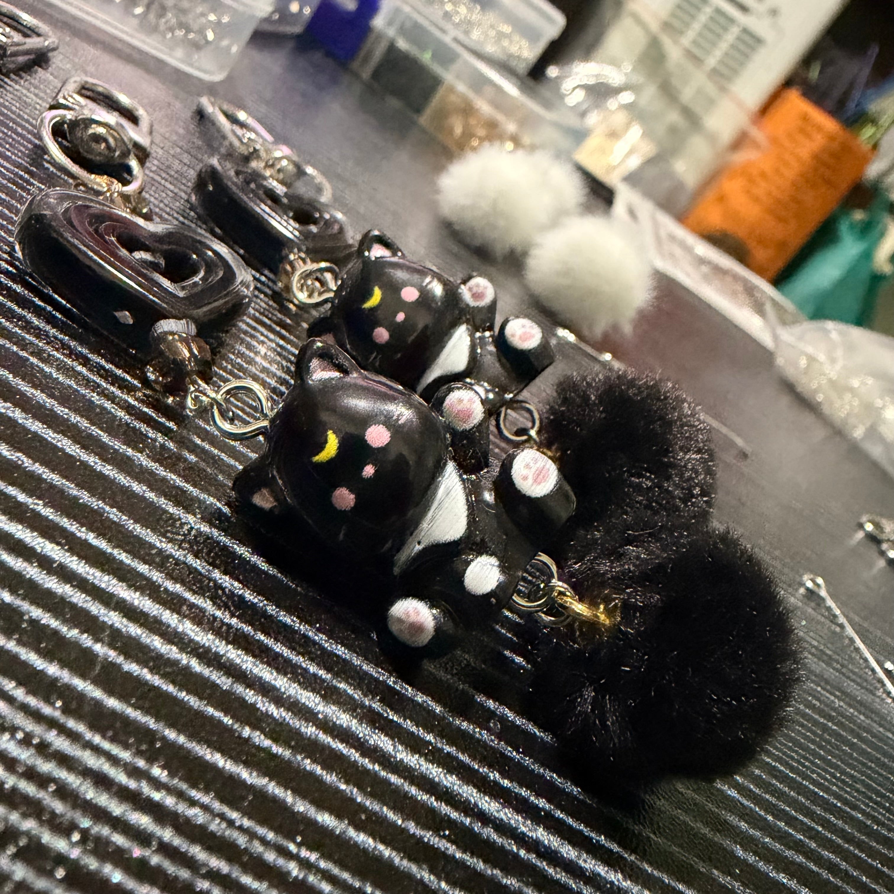 "Tsuki-neko" Keychains (Handmade) | rotten trinkets