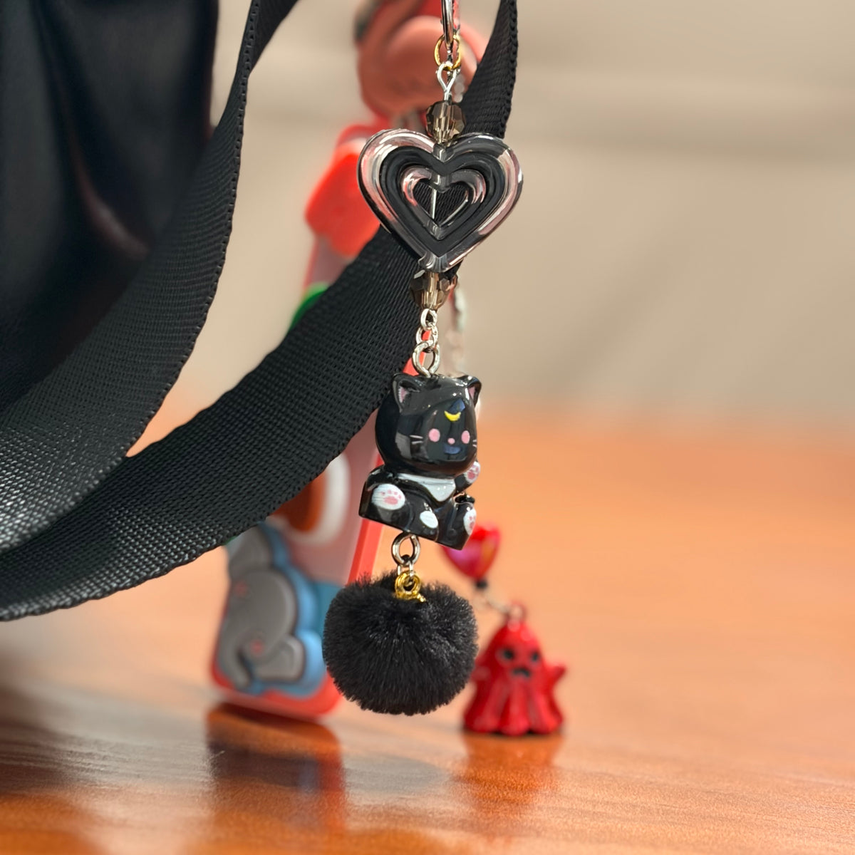 "Tsuki-neko" Keychains (Handmade) | rotten trinkets