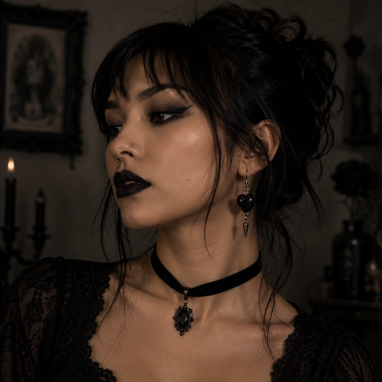 Marble Hearts Earrings (2 Colours) (Handmade) | rotten trinkets