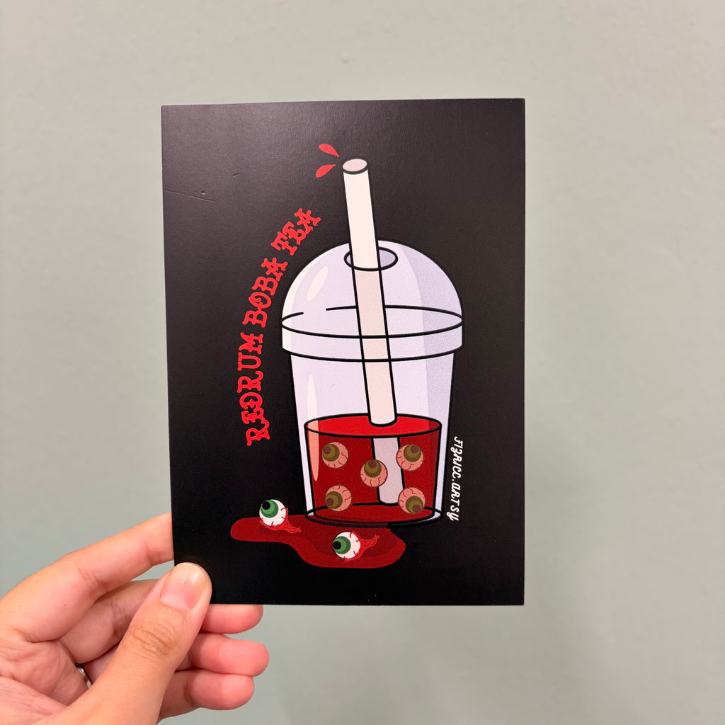 "REDRUM Boba Tea" Art Print / Postcard | fizricc.artsy