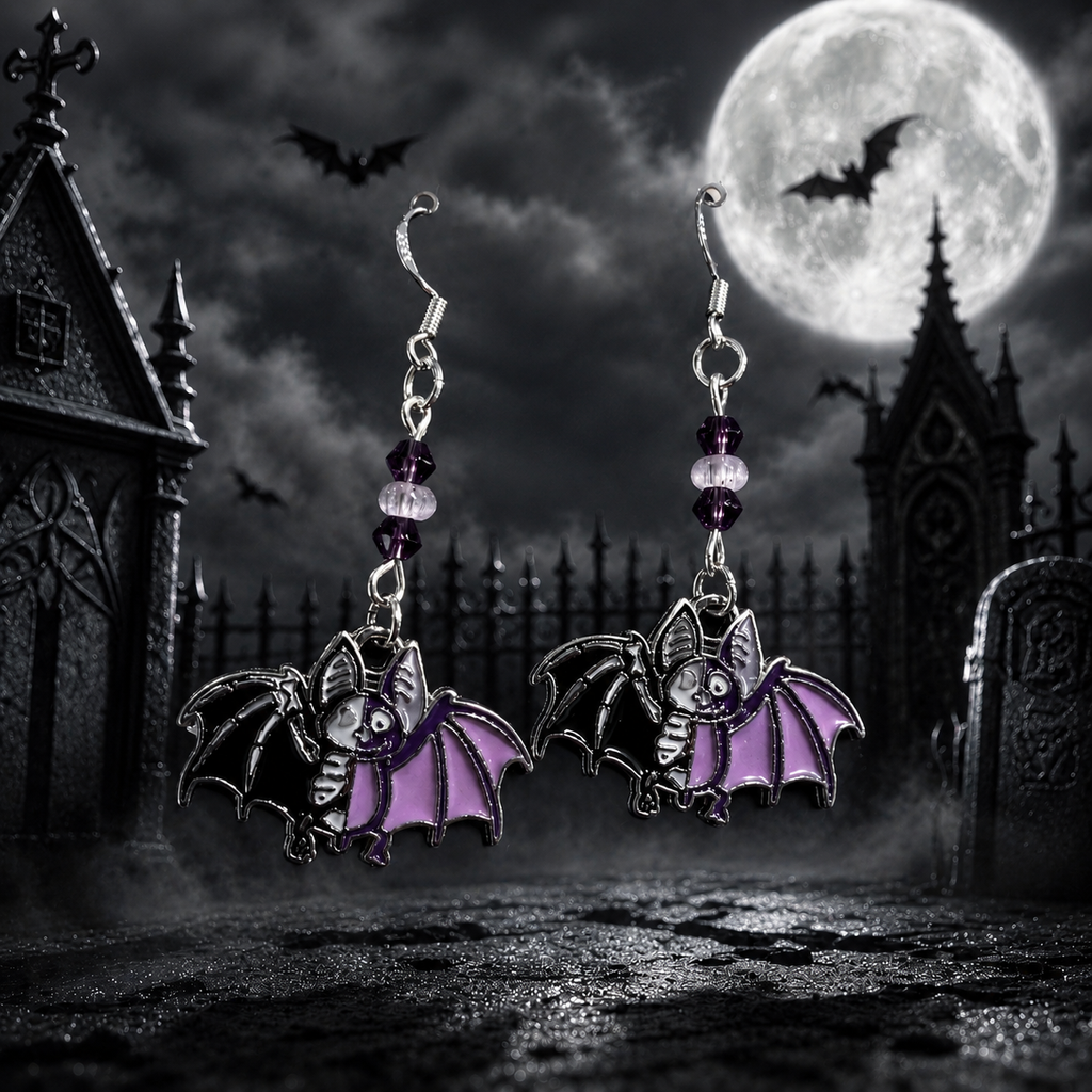 "Bat Country" Earrings (Handmade) | rotten trinkets