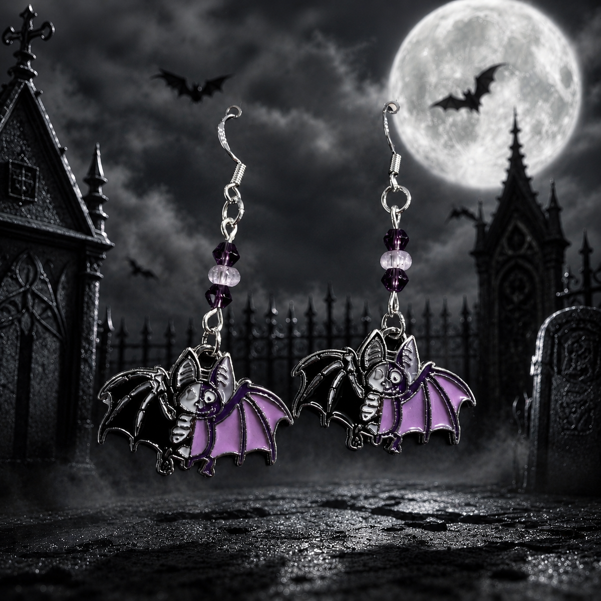 "Bat Country" Earrings (Handmade) | rotten trinkets