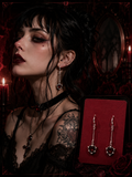 "Crimson Hearts" Earrings (Handmade) | rotten trinkets