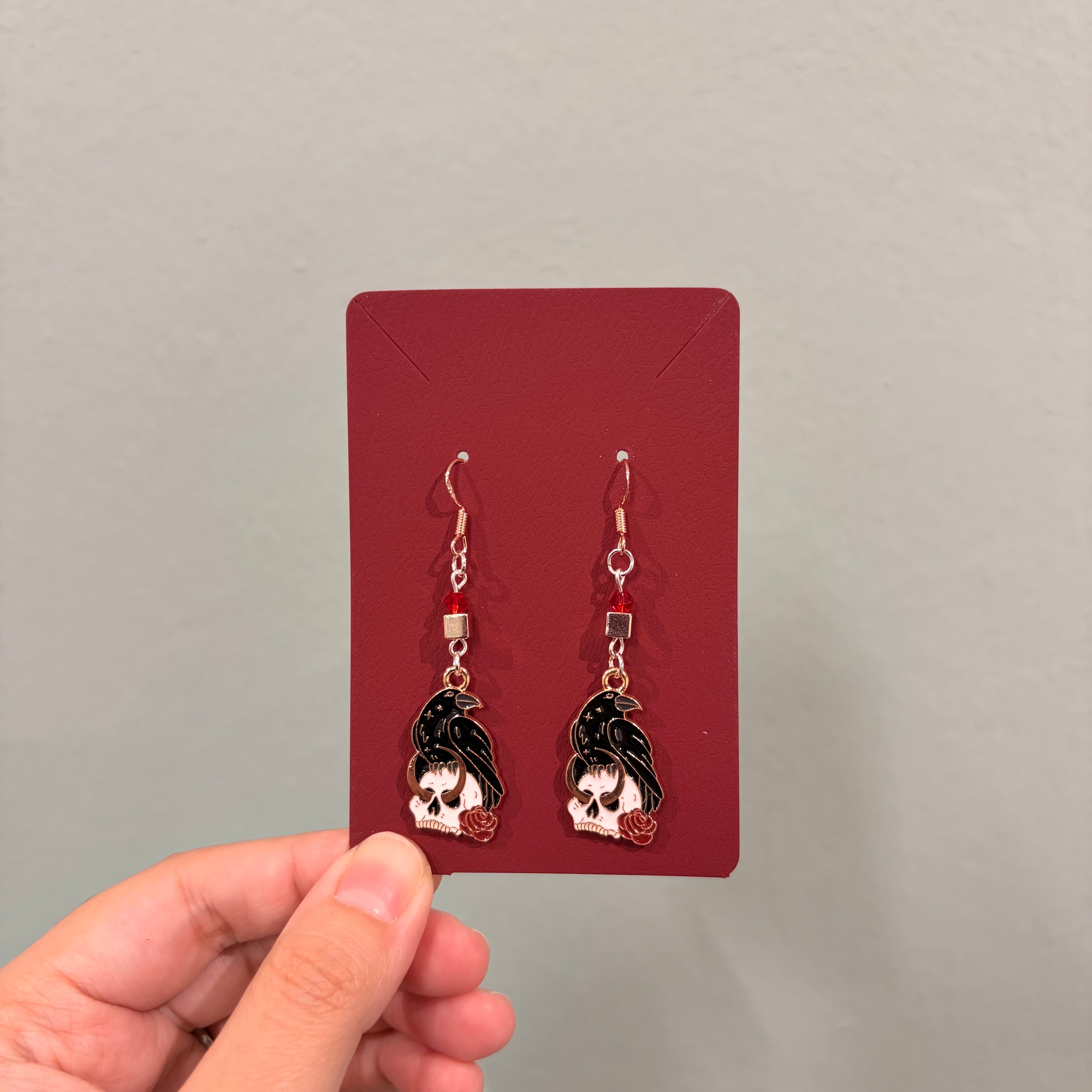 "Crow of Death" Earrings (Handmade) | rotten trinkets